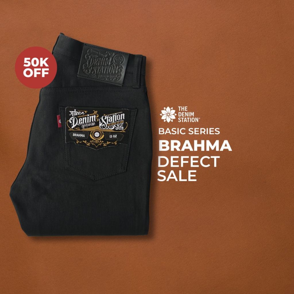 The Denim Station - DEFECT SALE BRAHMA New Superior Black Stretch 13oz Denim (Ready Stock)