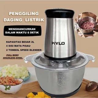 CHOPPER Blender Daging Stainless Kylo 801 Food Chopper Stainless 2Liter Blender Daging