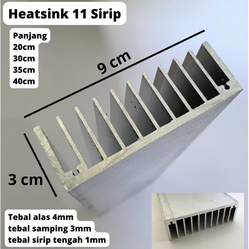 heatsink 11 sirip 30 cm tebal bagus | pendingin 11sirip 30cm | pengganti heatsink 5 sirip