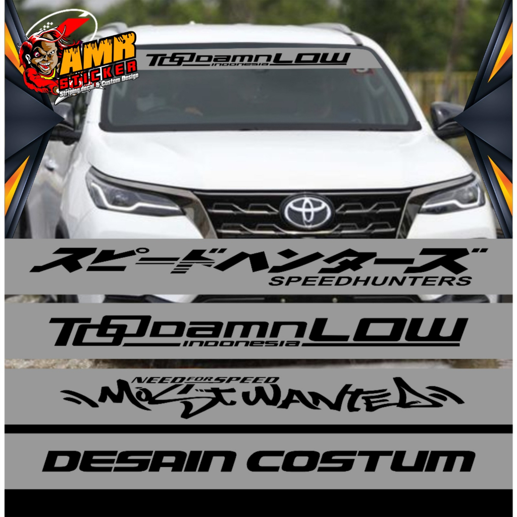 STIKER KACA MOBIL DEPAN (BISA CUSTOM dan REQUEST) ALL MOBIL