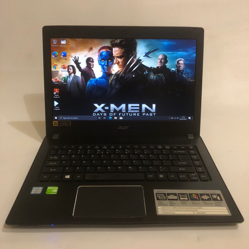 Laptop Gaming - Acer E5-475G - Core i7 gen 7 - Ram16 Ssd 256GB