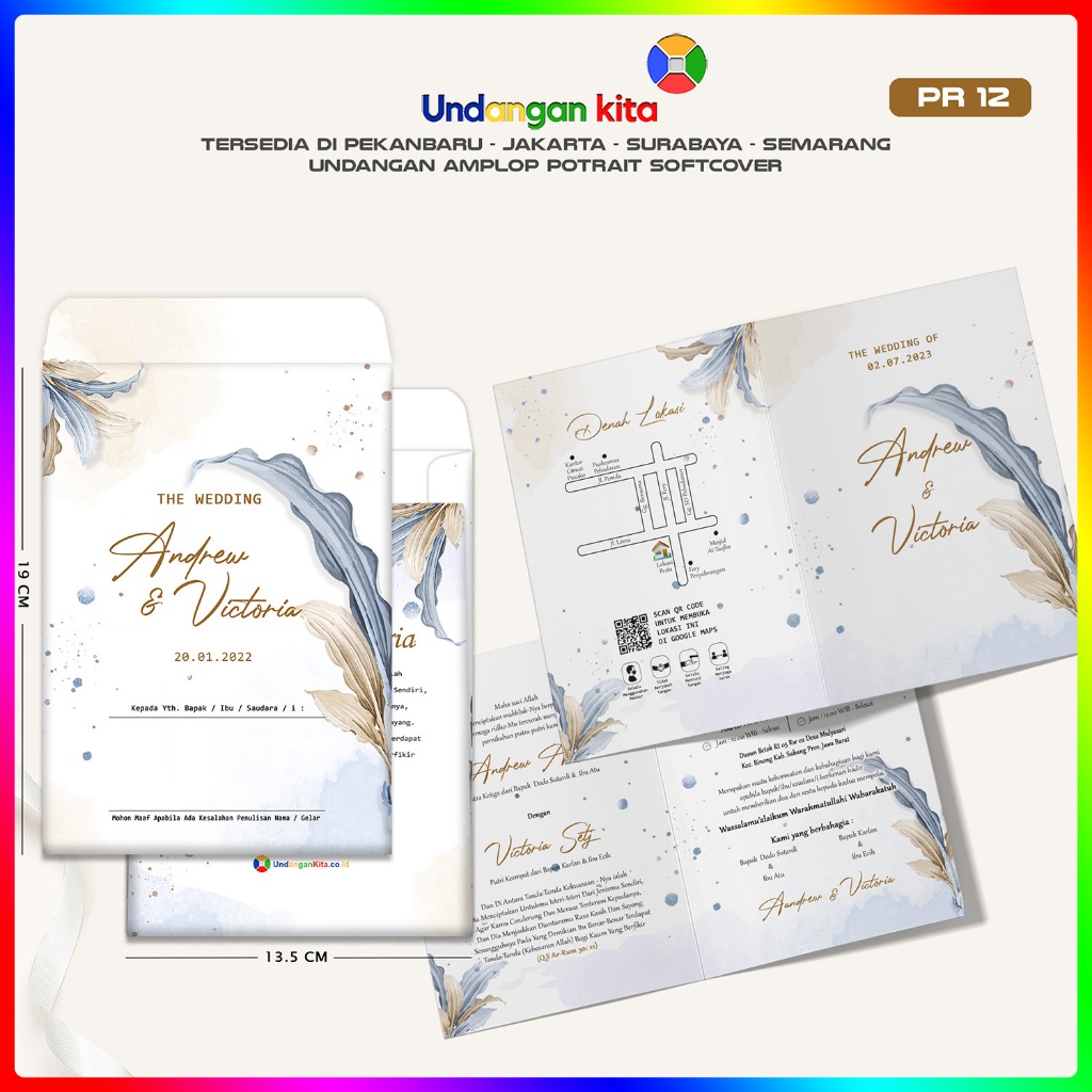 

Undangan Pernikahan Amplop Softcover Potrait Undangan Kita Jakarta