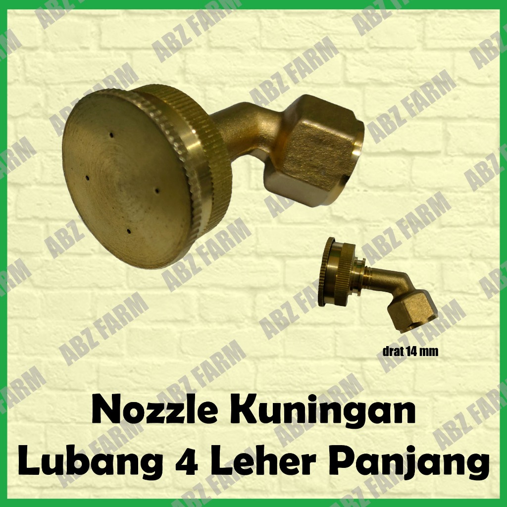 Spuyer / Nozel / Nozzle Kuningan Lubang 4 Leher Panjang