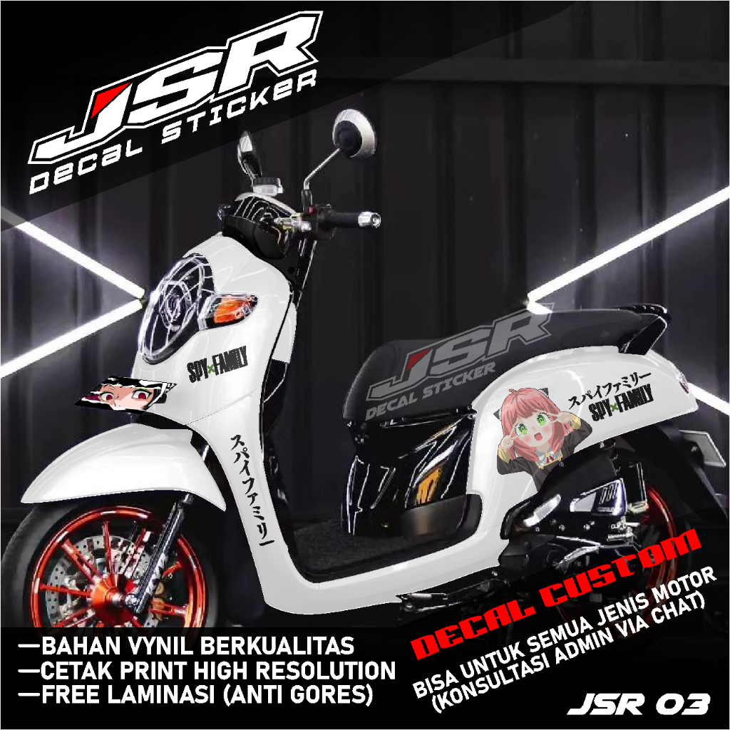 Decal Full Body Full block Dekal Full Body Scoopy Variasi Sticker Full body Scoopy Terbaru Stiker Fu