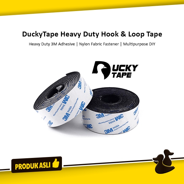 DuckyTape Double Side Tape Hook & Loop Adhesive Pita Isolasi Perekat Nylon Serbaguna