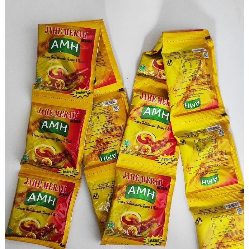 

JAHE MERAH AMH 1 RENCENG/10 SASET, JAHE AMH, jahe merah super AMH 10 SACHET