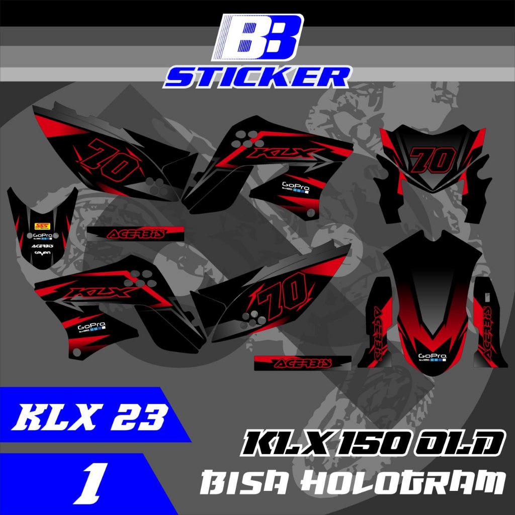 Striping KLX Lama Stiker KLX Lama KLX 150 SPAKBOR BELAKANG PENDEK  Klx 23