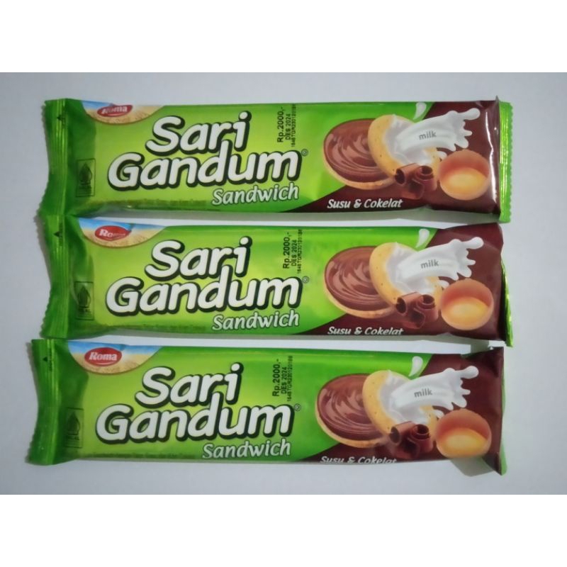 

biskuit roma sari gandum sandwich per pcs