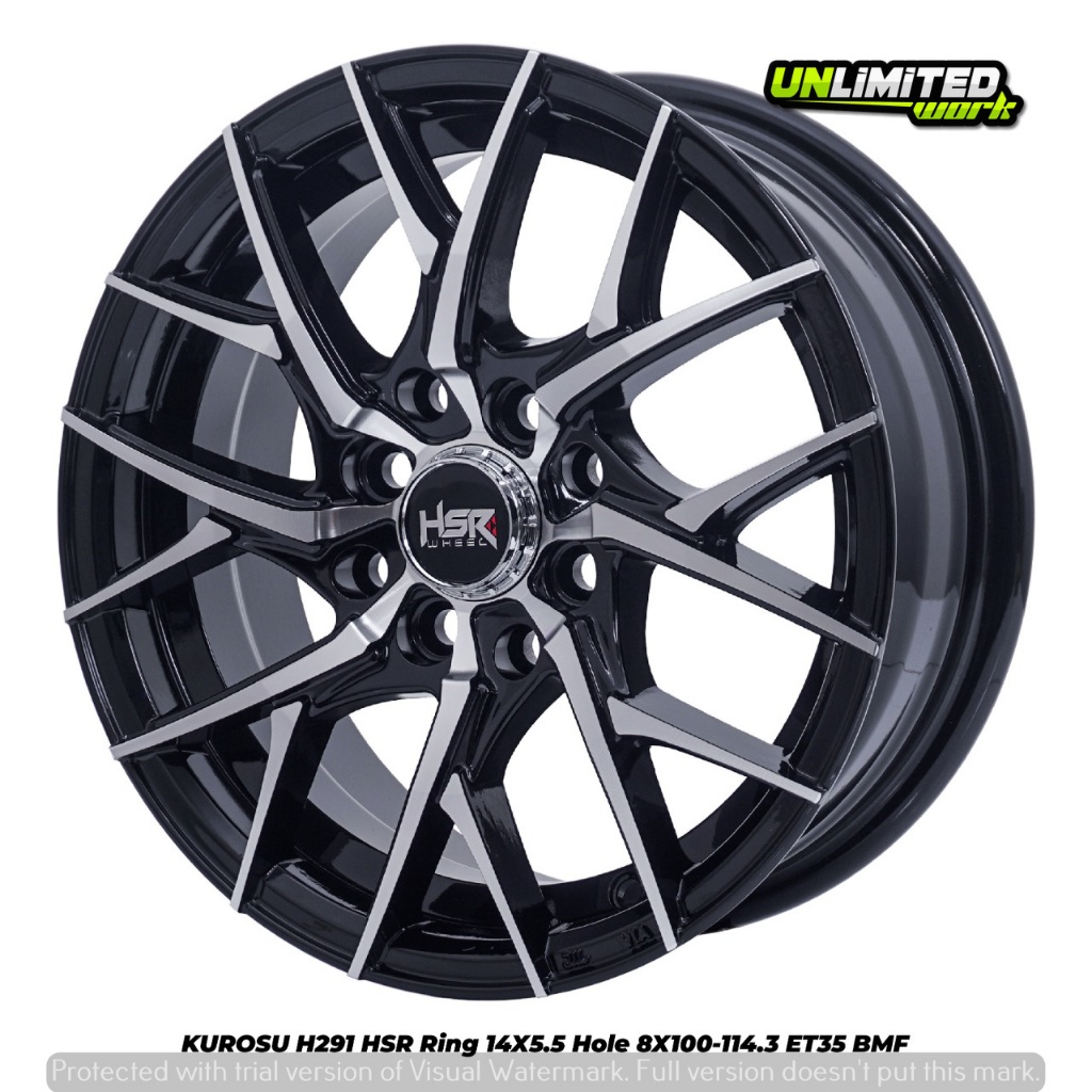 Velg Mobil Racing R14 Two Tone Buat Ayla Sigra dan Calya HSR KUROSU ring 14