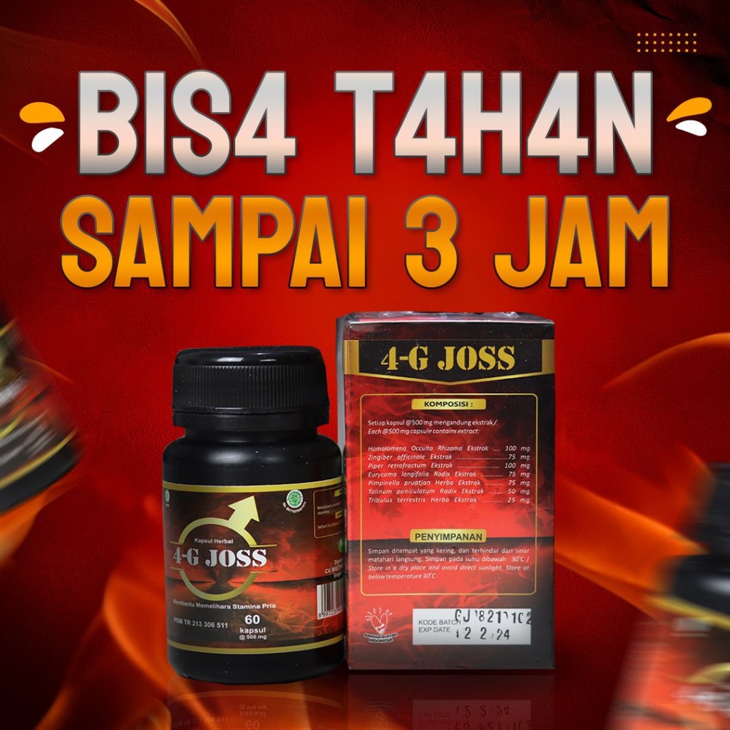DIJAMIN ORI OBAT KUAT 4G JOSS HERBAL Suplemen Kesehatan Meningkatkan Stamina Pria