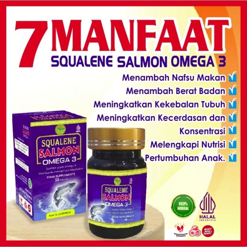minyak ikan salmon/pure omega3/minyak ikan/minyak salmon isi 50kapsul