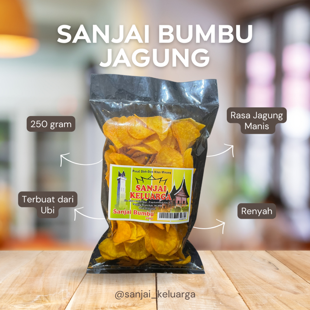 

Keripik / Sanjai Bumbu Jagung Keluarga 250 gram