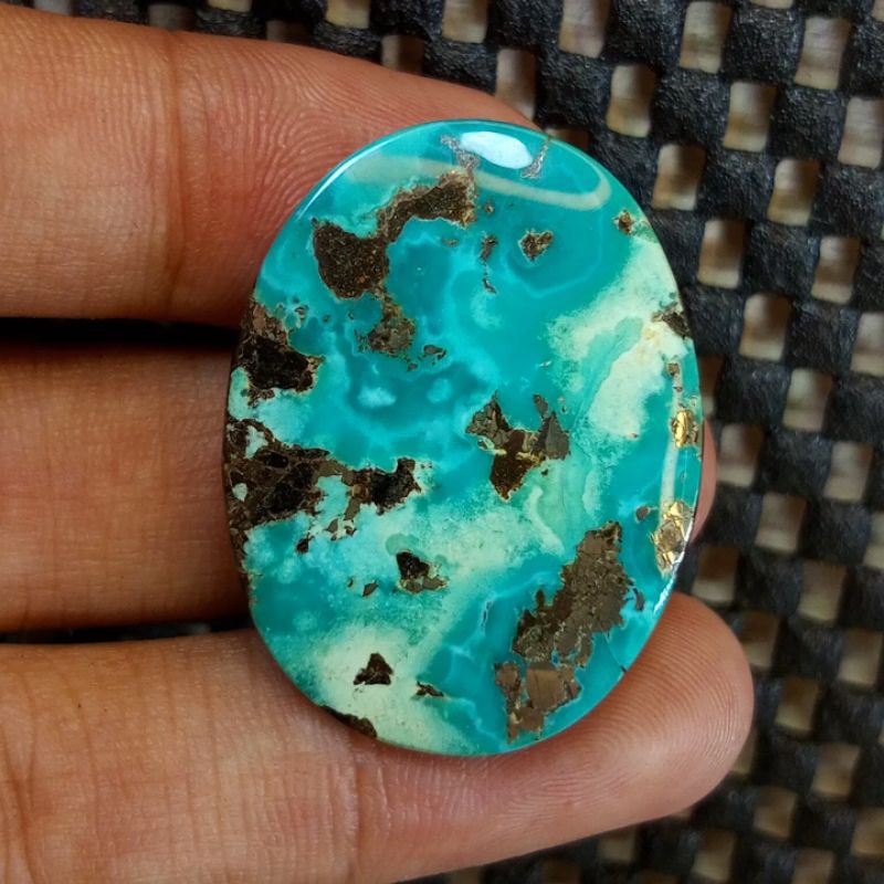 Batu Pirus Persia Gradasi Biru Apik Jumbo Berkarakter