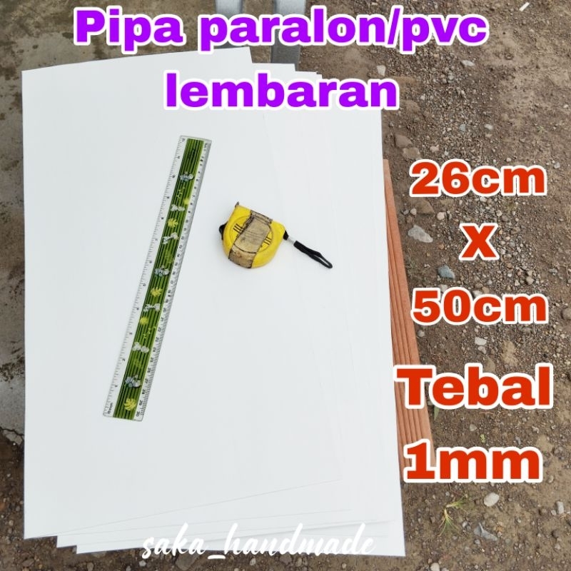PARALON/PVC LEMBARAN (26cm X 50cm) TEBAL 1mm
