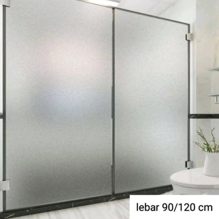 Sticker kaca buram Sanblas polos buram minimalis/sticker lebar 90cm sticker kaca pengganti gorden