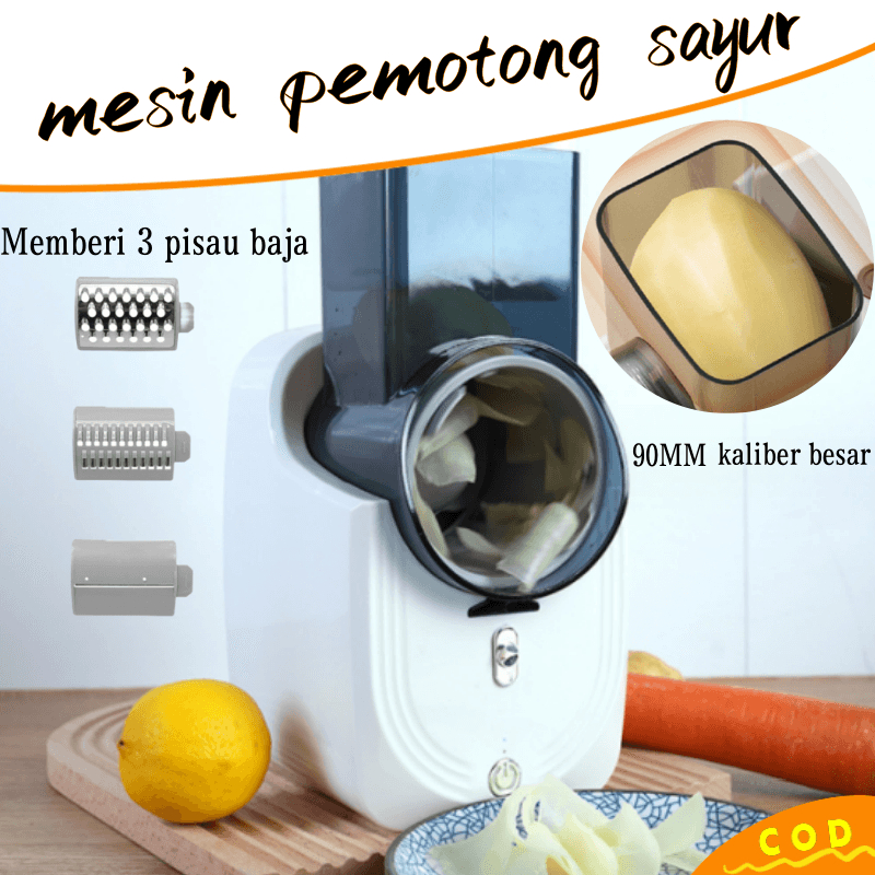 ALAT PEMOTONG SAYURAN DAN BUAH MULTIFUNGSI Mesin Pemotong Sayuran Portable ALAT PARUT Vegetable Slic