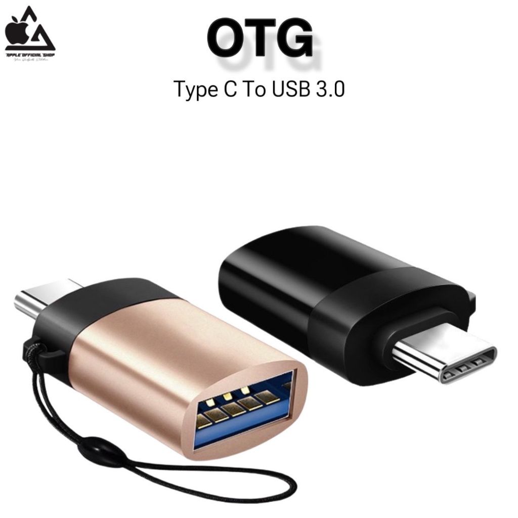 OTG Converter Type C To USB 3.0 Adapter Sambungan Transfer data Flashdisk ke Hp Handphone Ponsel Sma