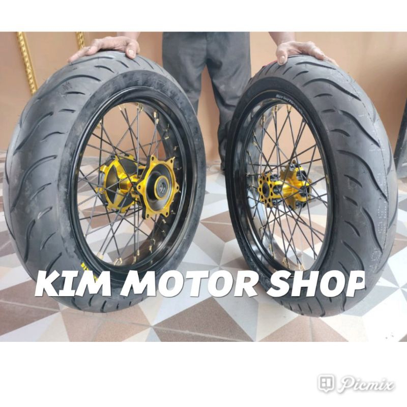 velg Honda crf150L. Super Moto Crf150L Ban Maxxis 300-350-17