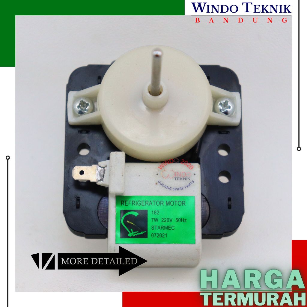 New MOTOR FAN KULKAS 182 / DINAMO KIPAS KULKAS MULTI UNIVERSAL 182 / KIPAS KULKAS 2 PINTU SM 182