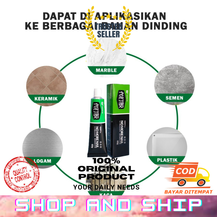 

POWER GLUE / LEM PENGGANTI PAKU & BAUT SUPER KUAT ORIGINAL SAS