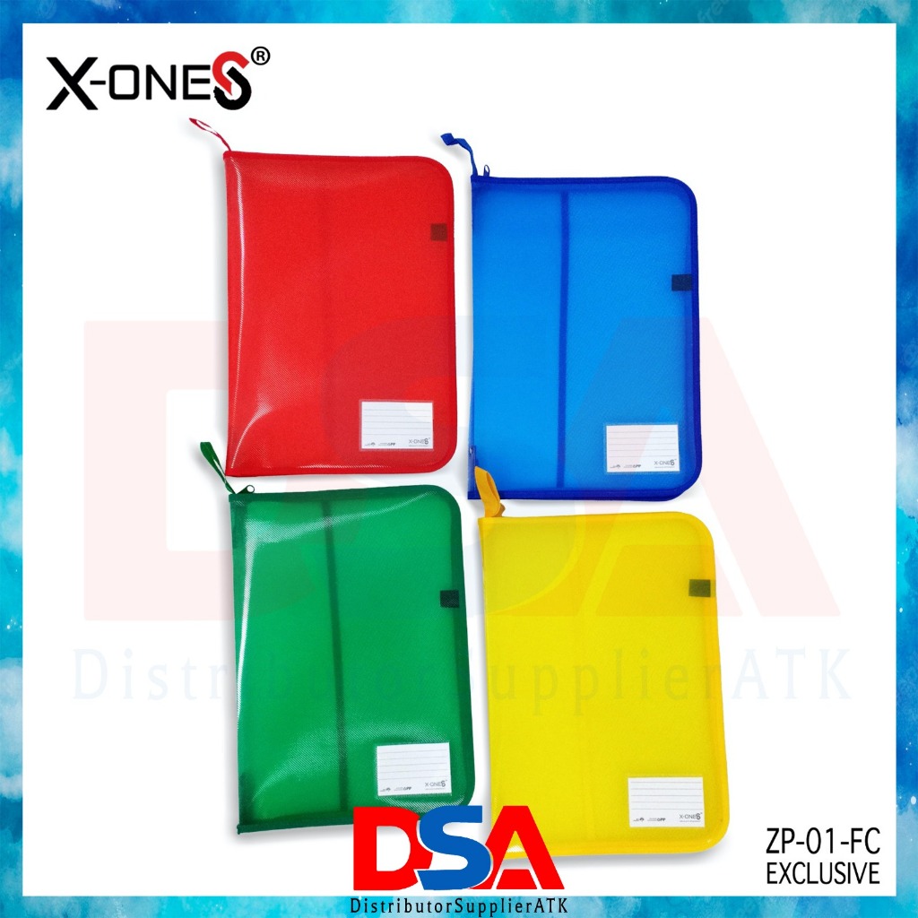 

DSA - ZIPPER BAG JALA FC MAP ZIPPER FILE RESLETING FOLIO ZIPPER BAG WARNA X-ONE