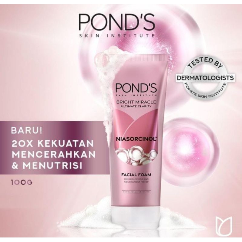 Ponds Bright Miracle Facial Wash 100 Gr (sabun cuci muka)