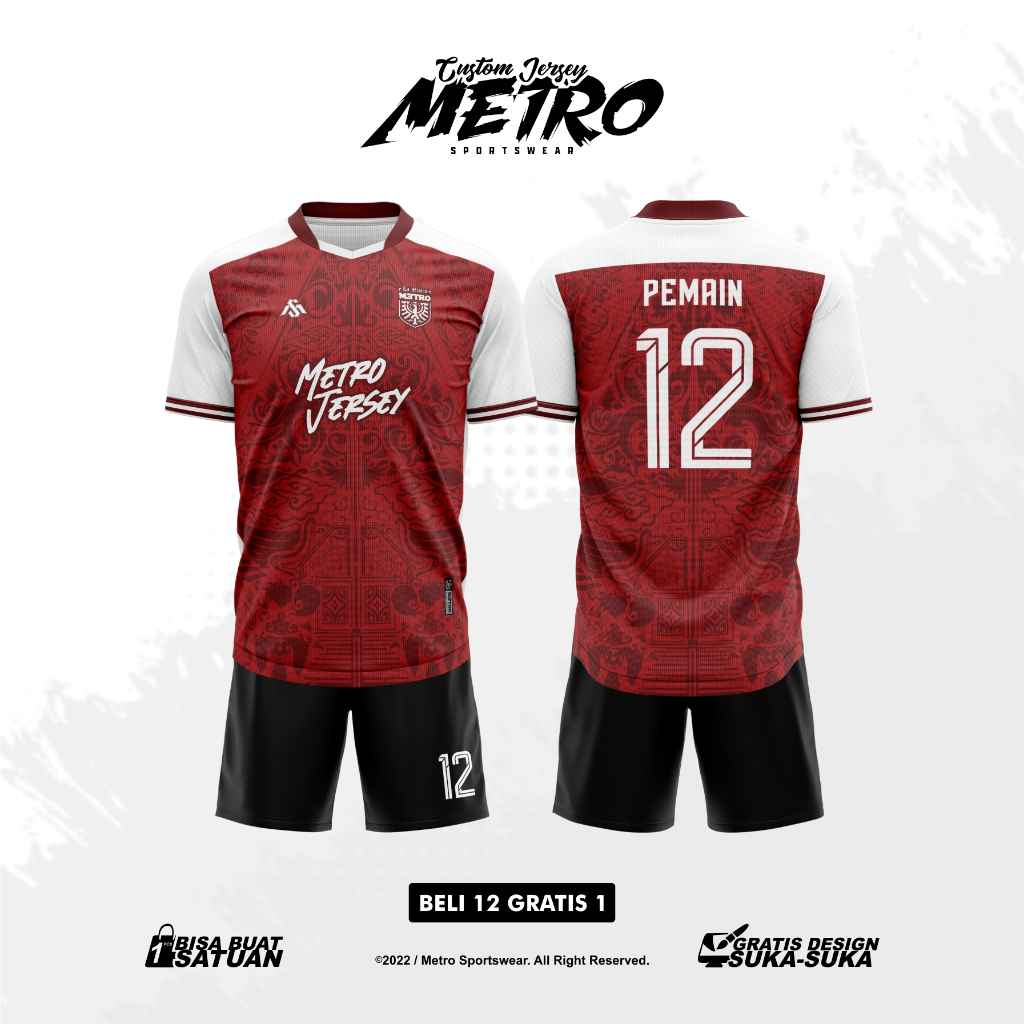 Jersey Futsal Cutom Free Design Satuan Full Printing