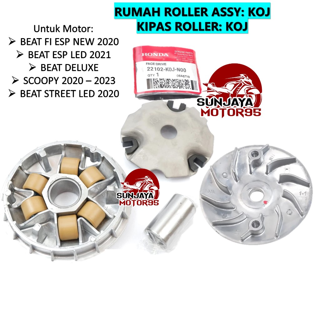Rumah Roller + Kipas CVT Lawan Rumah Roller Genio - Beat New - Beat Deluxe - Scoopy Fi eSP 2020 KOJ