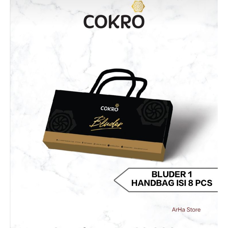 

BLUDER COKRO VARIAN STANDAR ( 1 HANDBAG ISI 8 PCS FREE PACKING DUS COKRO)