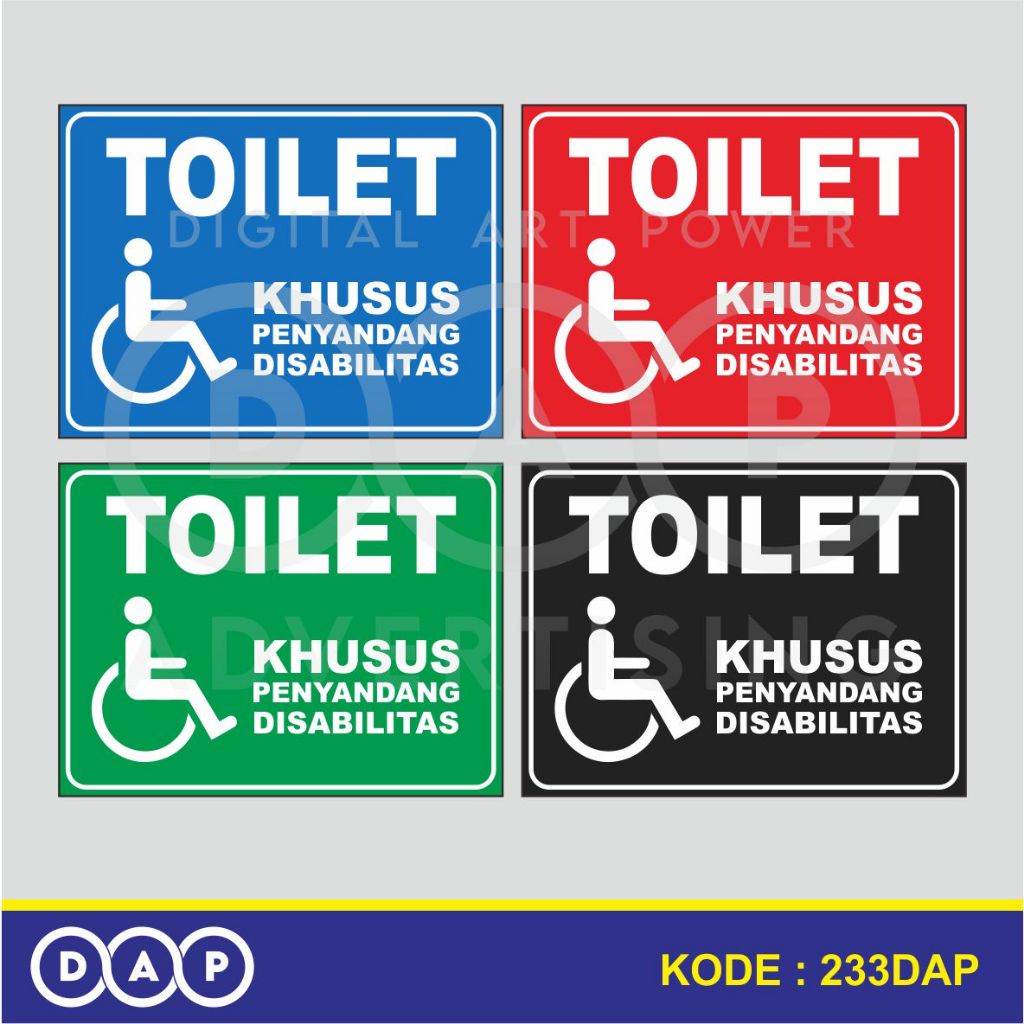 

233 - STIKER STIKER TOILET DISABILITAS - 20 X 15 CM - VYNIL - TERBAIK