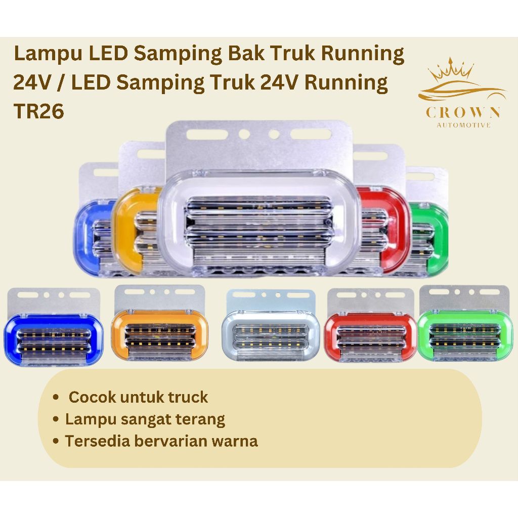 Lampu LED Samping Bak Truk Running 24V / LED Samping Truk 24V Running TR26