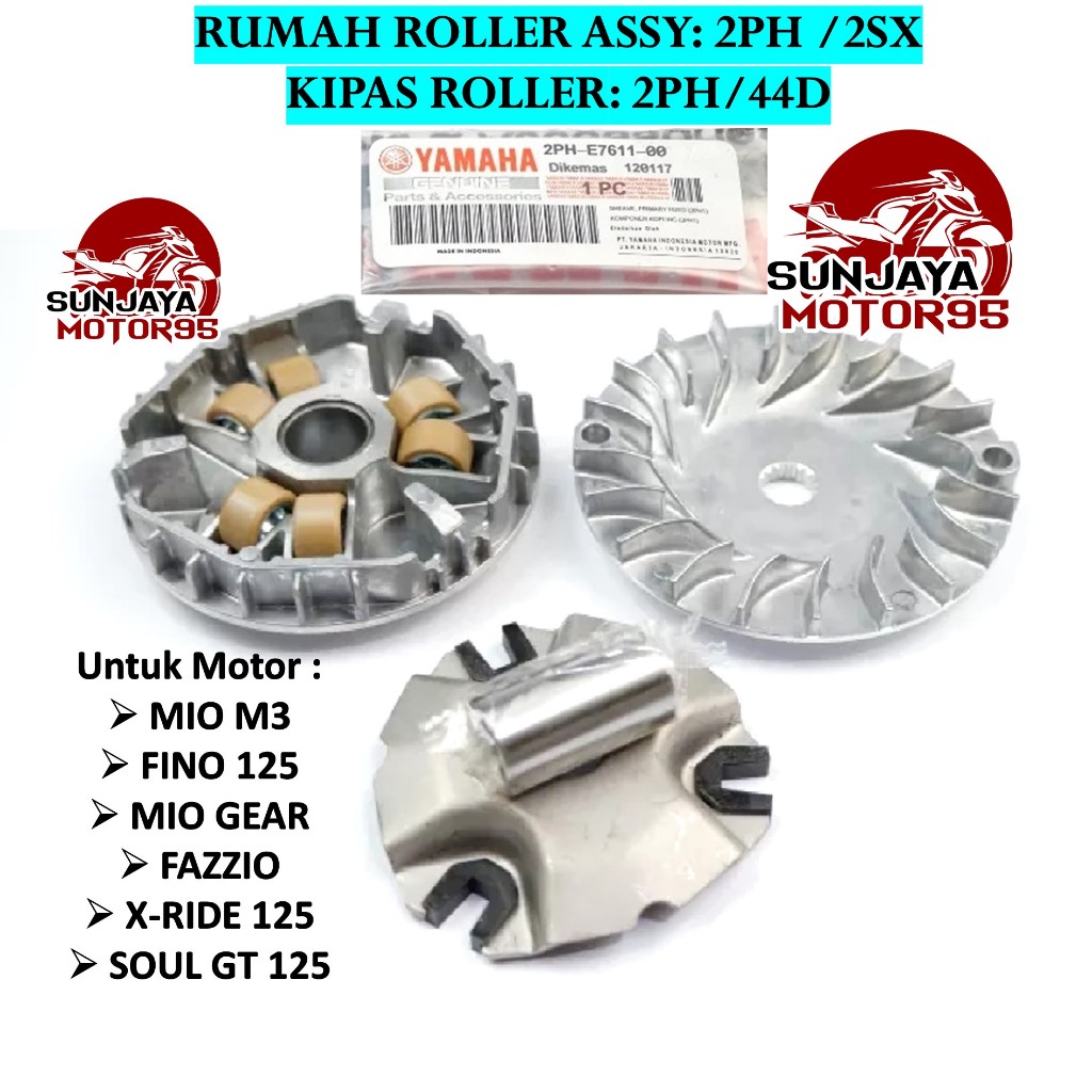 Ind Rumah Roller + Kipas CVT Rumah Roller Mio M3 - Mio Z / S - Fino 125 - Xride 125 - Soul GT 125 -