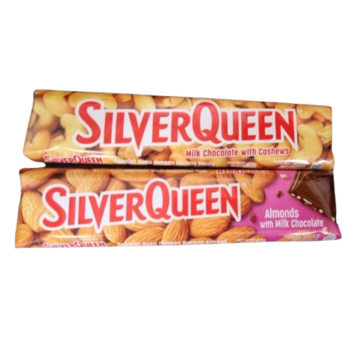 

Cokelat Silverqueen Almond dan Cashew 58 Gram - 1 Kotak