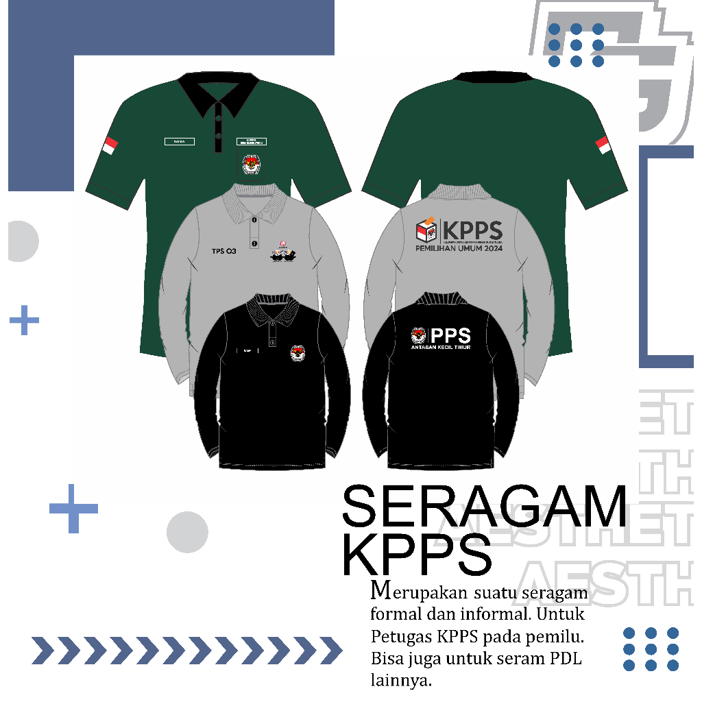SERAGAM KPPS BAHAN POLO (BISA REQUEST SERAGAM LAIN)