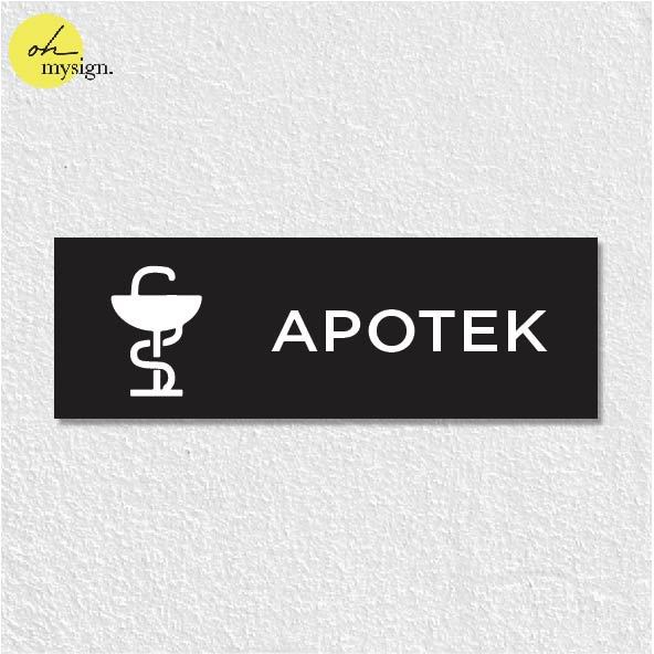 Sign Akrilik Ruang Apotek Stiker Acrylic Klinik UV Print