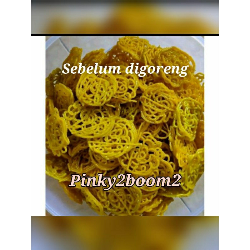 

500g Kerupuk Mie kuning sedang 500 g Krupuk Mentah