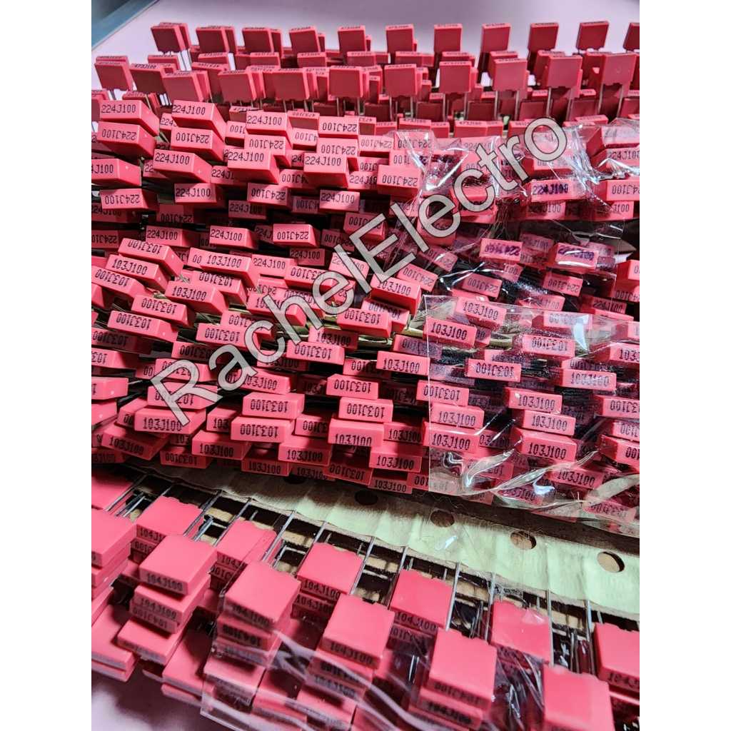 (Harga 10 Pcs) Capasitor MKM Kapasitor MKM MERAH 103 104 224 473