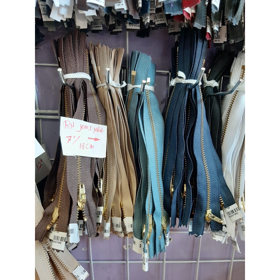 Resleting Jeans YKK 12cm/5inch metal zipper jeans seleting besi