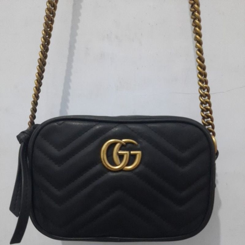 Tas sling rantai mini merk Gucci