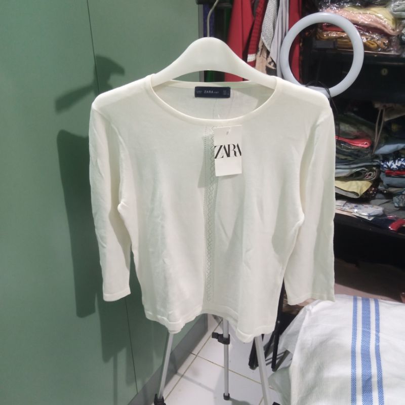 atasan putih zara