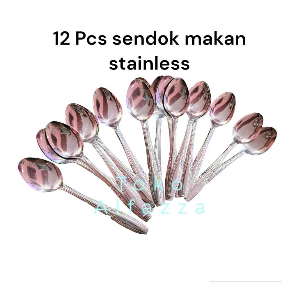 1 LUSIN SENDOK MAKAN STAINLESS | SENDOK STAINLESS