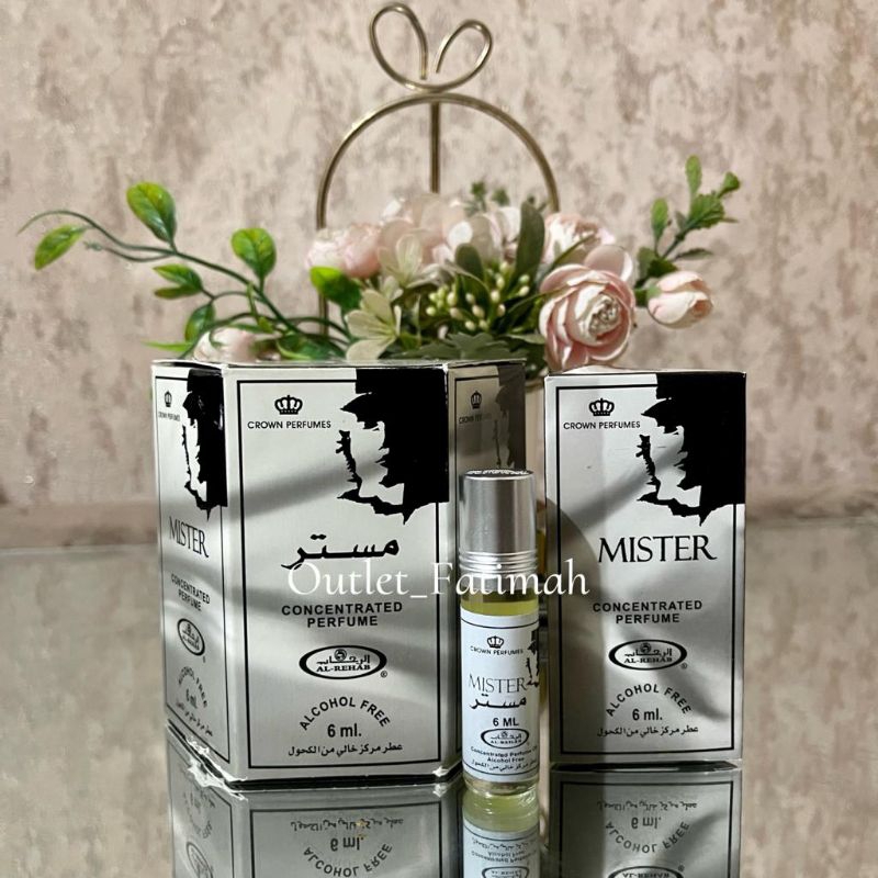 Parfum al rehab 6ml Mister 1 box isi 6pc. Minyak wangi alrehab original