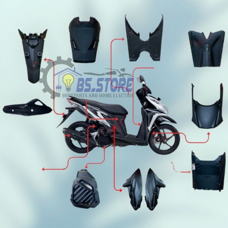 BODY KASAR HONDA VARIO 125 KZR OLD 2012 2013 2014 | BODY VARIO 125 | FULL COVER  BODY KASAR HONDA VA