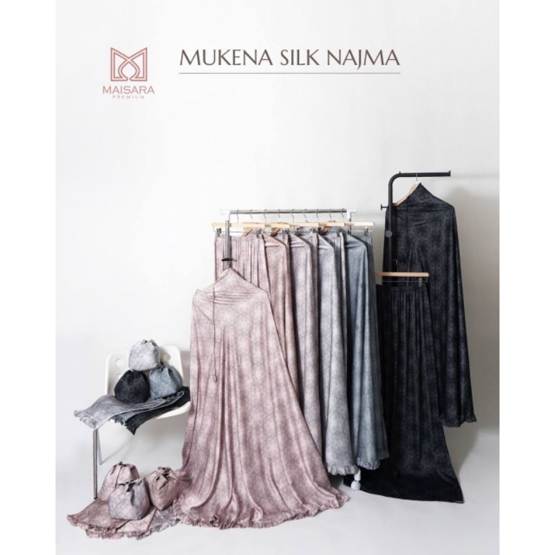 Mukena Silk Najma Maisara Premium, Mukena Silky Maisara Premium, Mukena Maisara