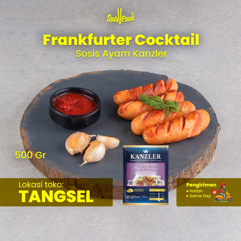 

Kanzler Frankfurter Cocktail 500gr / Sosis Ayam / Smallfood Frozen Food