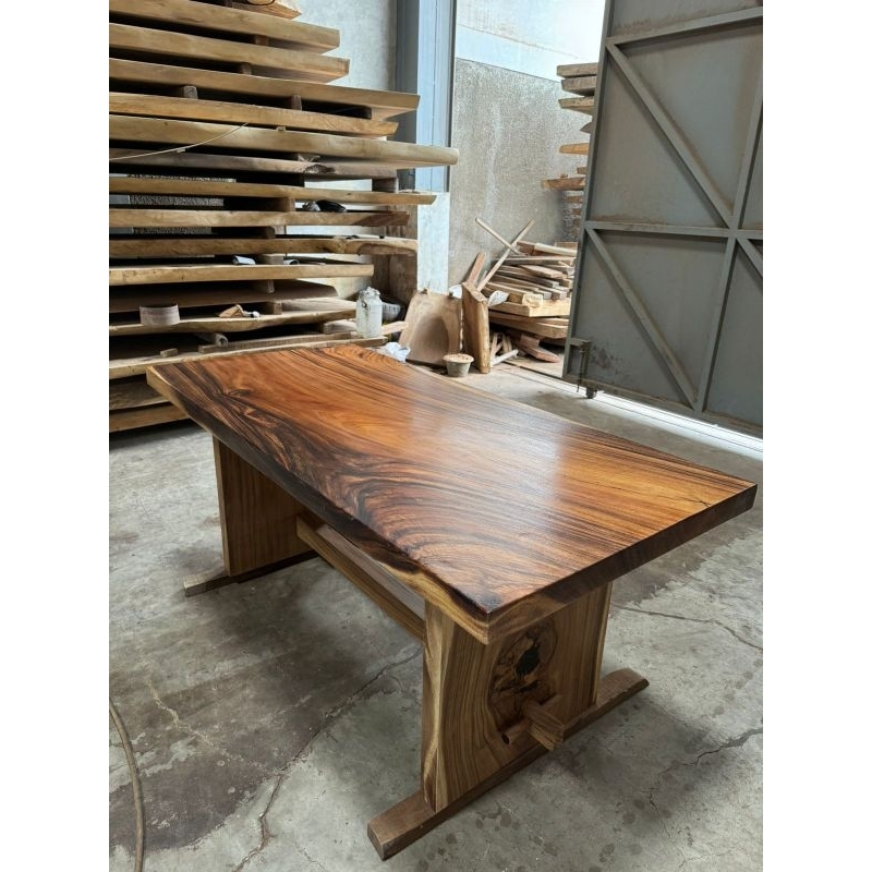 Meja Kerja Meja Kantor Trembesi 180cm / Meja Flat Trembesi