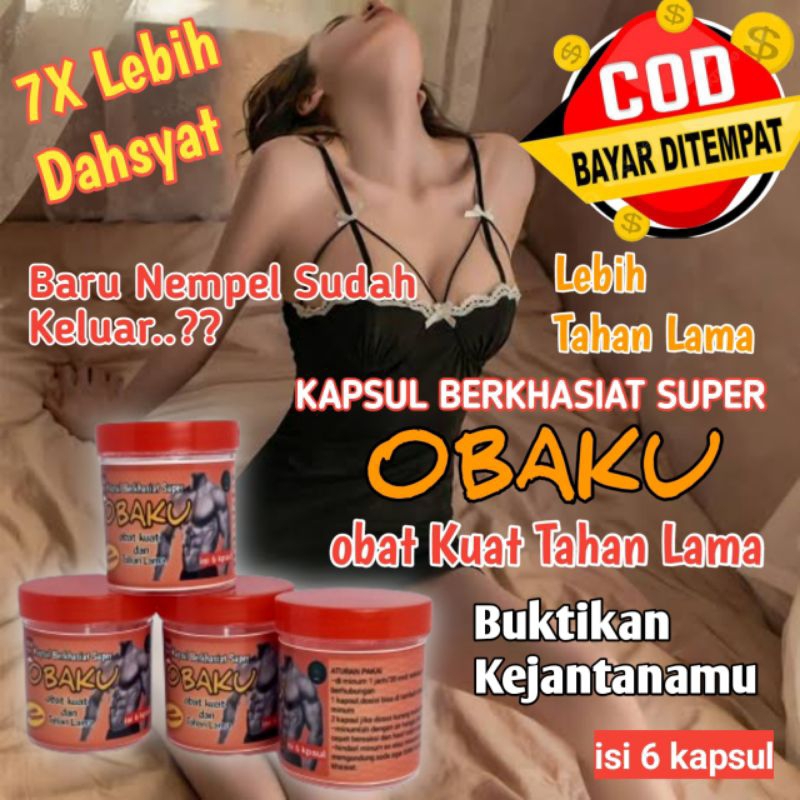 Obaku original pria perkasa kuat tahan lama kemasan terbaru isi 6kpsul