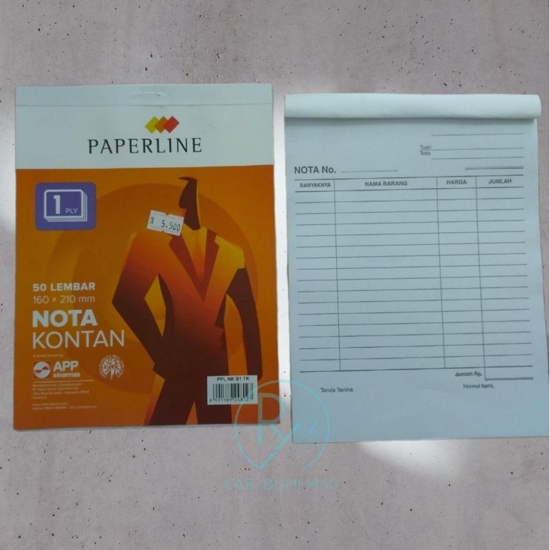 

(1 PCS) NOTA PAPERLINE 1PLY BESAR