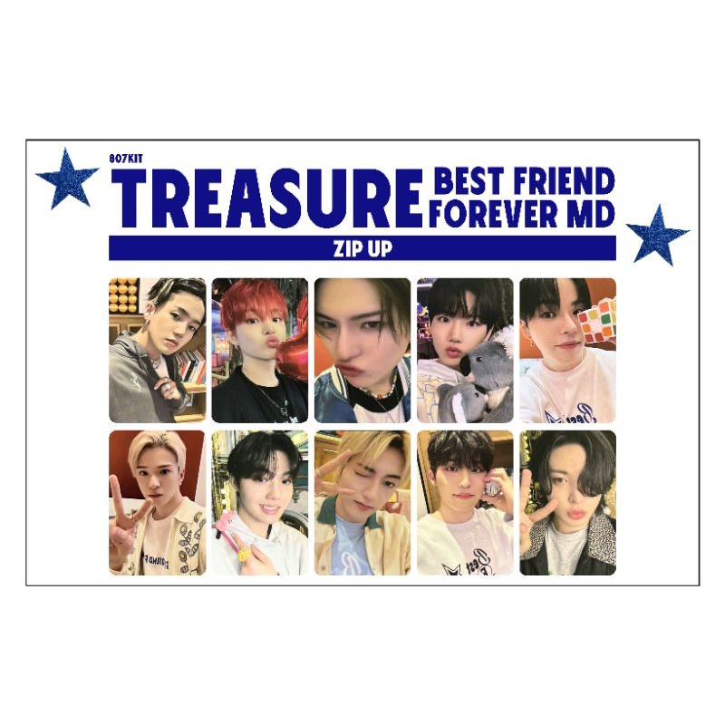 [ READY STOCK ] - PHOTOCARD BFF MD HOODIE ZIP SHARING OFFICIAL TREASURE