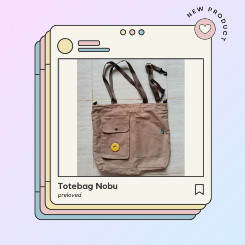 Preloved Nobu Totebag Minor Reka coklat Kanvas carat Seventeen